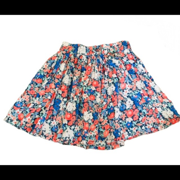 AEROPOSTALE Boho Floral Print Circle Skirt With Elastic Waist Pink Size Small - Picture 7 of 8